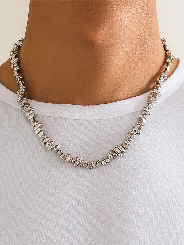 Irregular Silver Beads Necklace 2