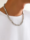 Irregular Silver Beads Necklace 3