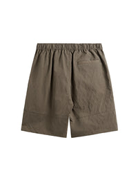 Jacquard Shorts with Elastic Belt in Brown Color 2