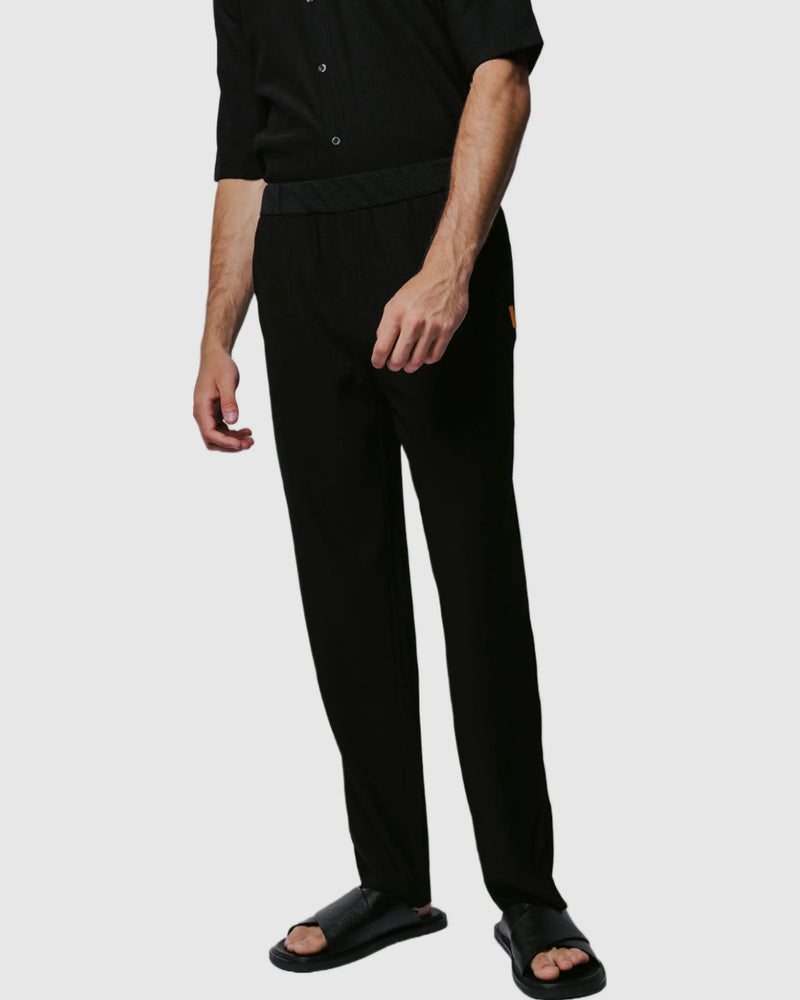 Justin Cassin Abade Pleated Pants in Black Color 3