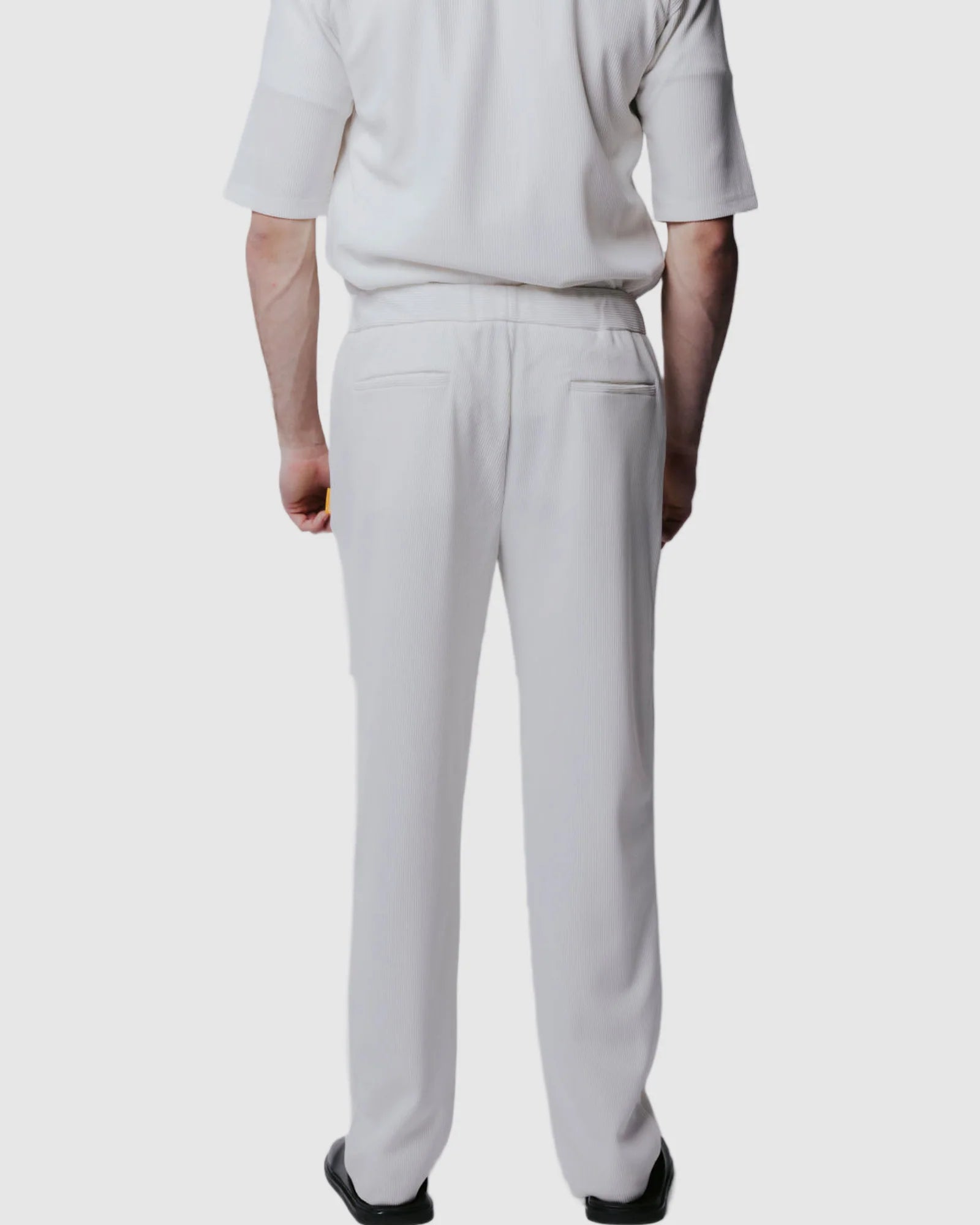 Justin Cassin Abade Pleated Pants in White Color 3