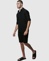 Justin Cassin Abade Pleated Shorts in Black Color 4