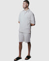 Justin Cassin Abade Pleated Shorts in White Color 3