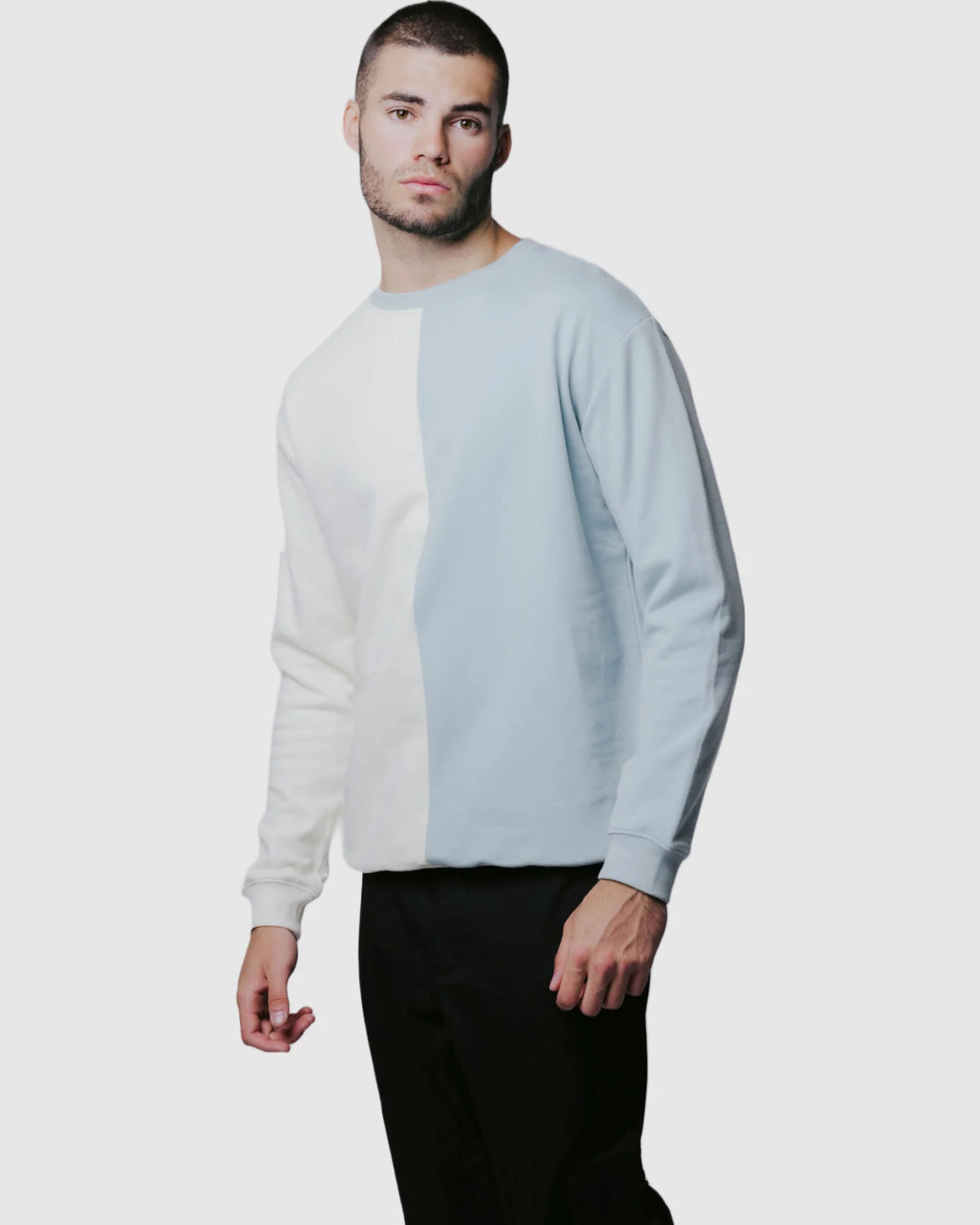 Justin Cassin Ace Jumper in Ivory/Mint Color