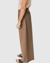 Justin Cassin Adrian Wide Leg Trousers in Brown Color 3