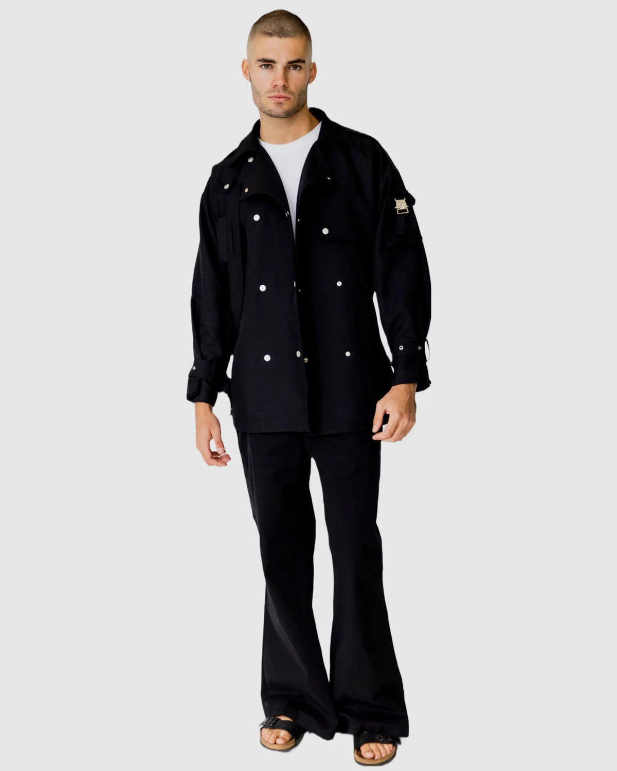 Justin Cassin Atticus Military Jacket in Black Color 2