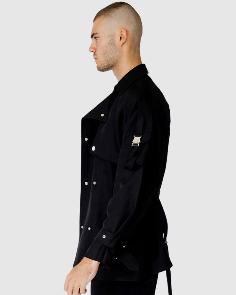 Justin Cassin Atticus Military Jacket in Black Color 3