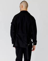 Justin Cassin Atticus Military Jacket in Black Color 4