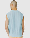 Justin Cassin Cassis Knitted Vest in Blue Color 4
