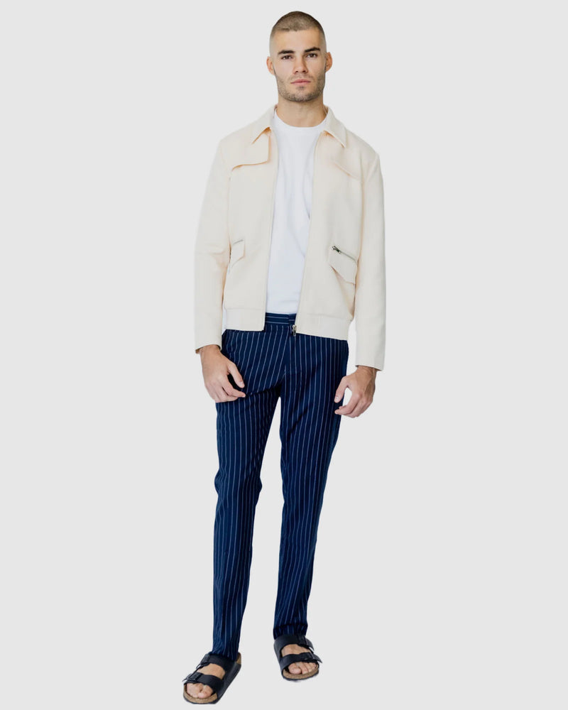 Justin Cassin Curram Pocket Jacket in Cream Color 2