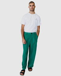 Justin Cassin Cyber Loose Leg Pants in Green Color 2