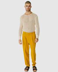 Justin Cassin Delta Loose Leg Pants in Mustard Color 2