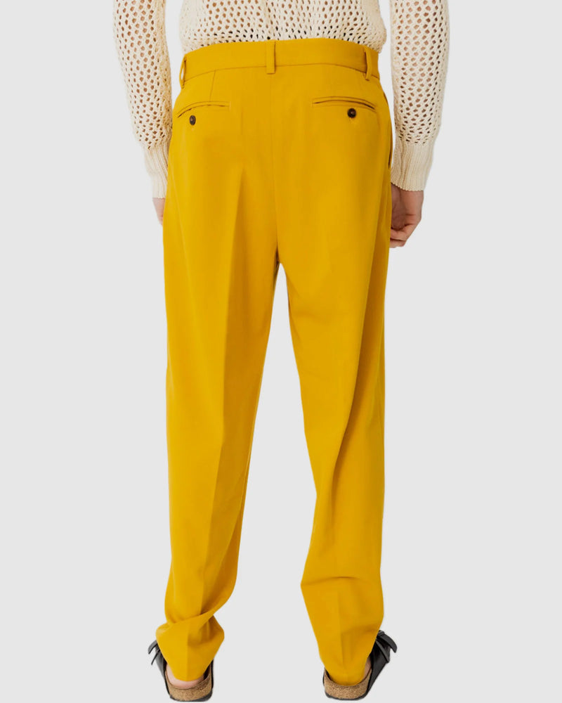 Justin Cassin Delta Loose Leg Pants in Mustard Color 4