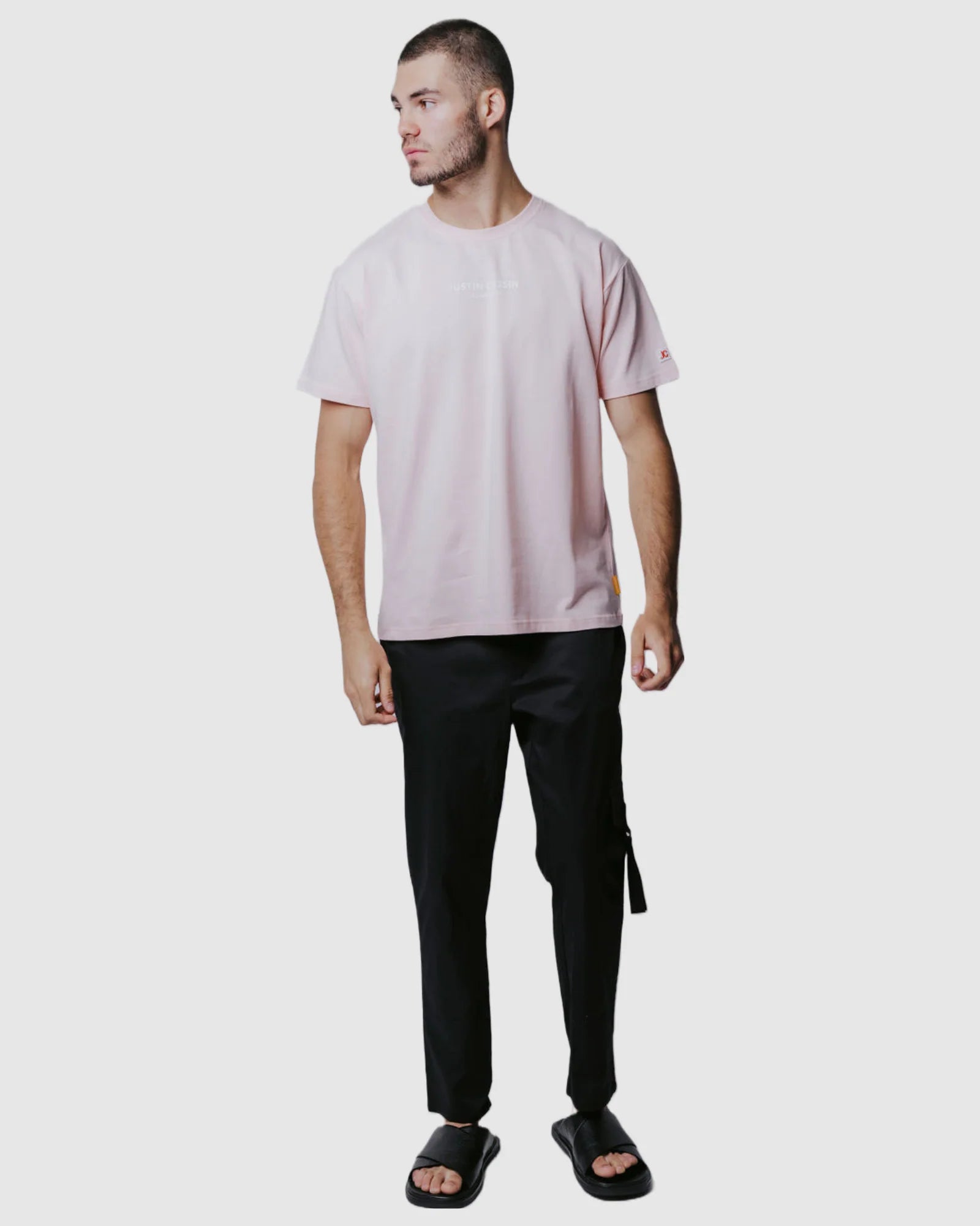 Justin Cassin Essential T-Shirt in Dusty Pink Color 6