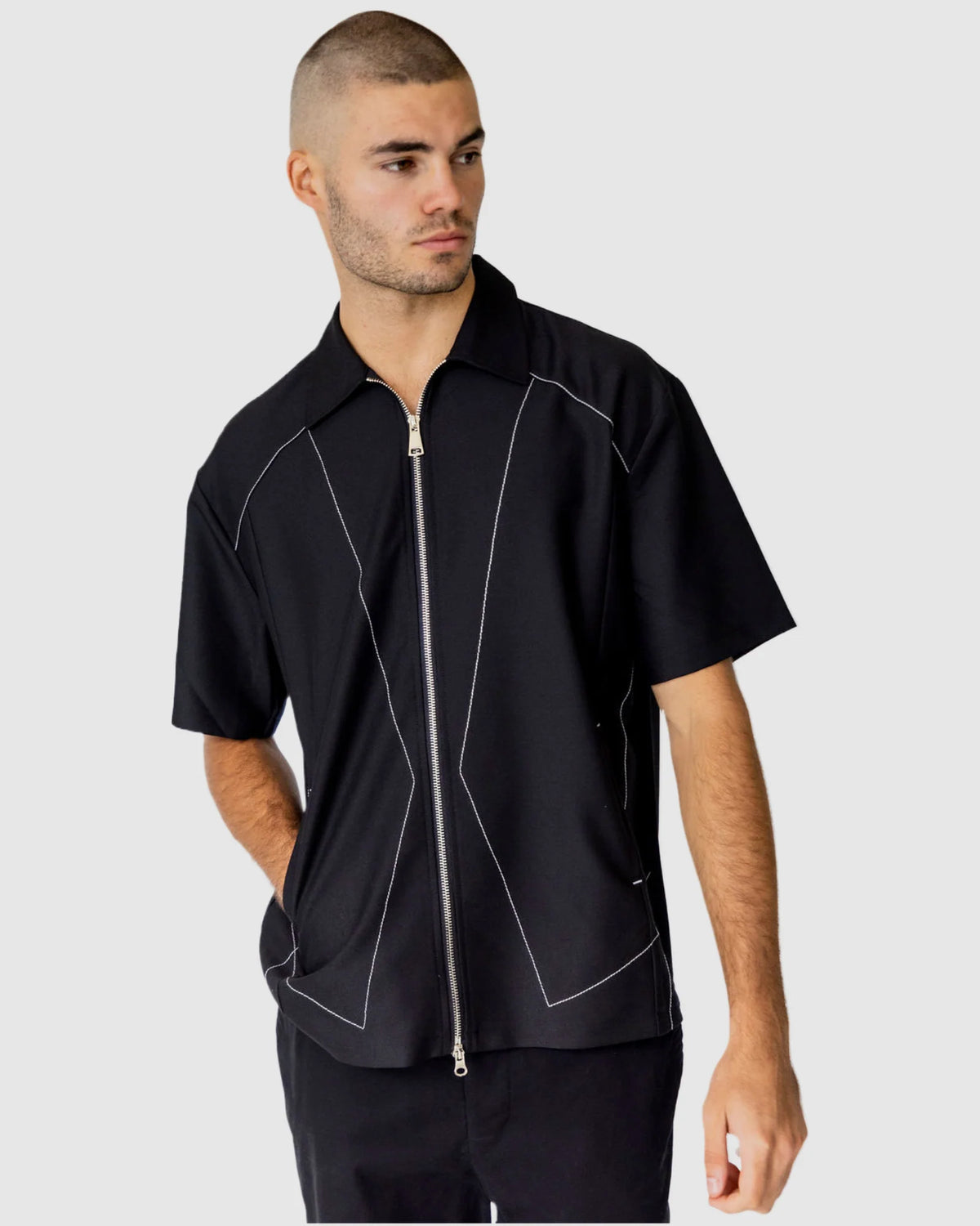 Justin Cassin Fernando Short Sleeve Zip Shirt