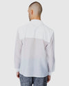 Justin Cassin Isaiah Collared Sheer Shirt in White Color 4