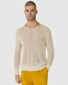 Justin Cassin Kasper Fishnet Sweater in Cream Color