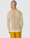 Justin Cassin Kasper Fishnet Sweater in Cream Color 5
