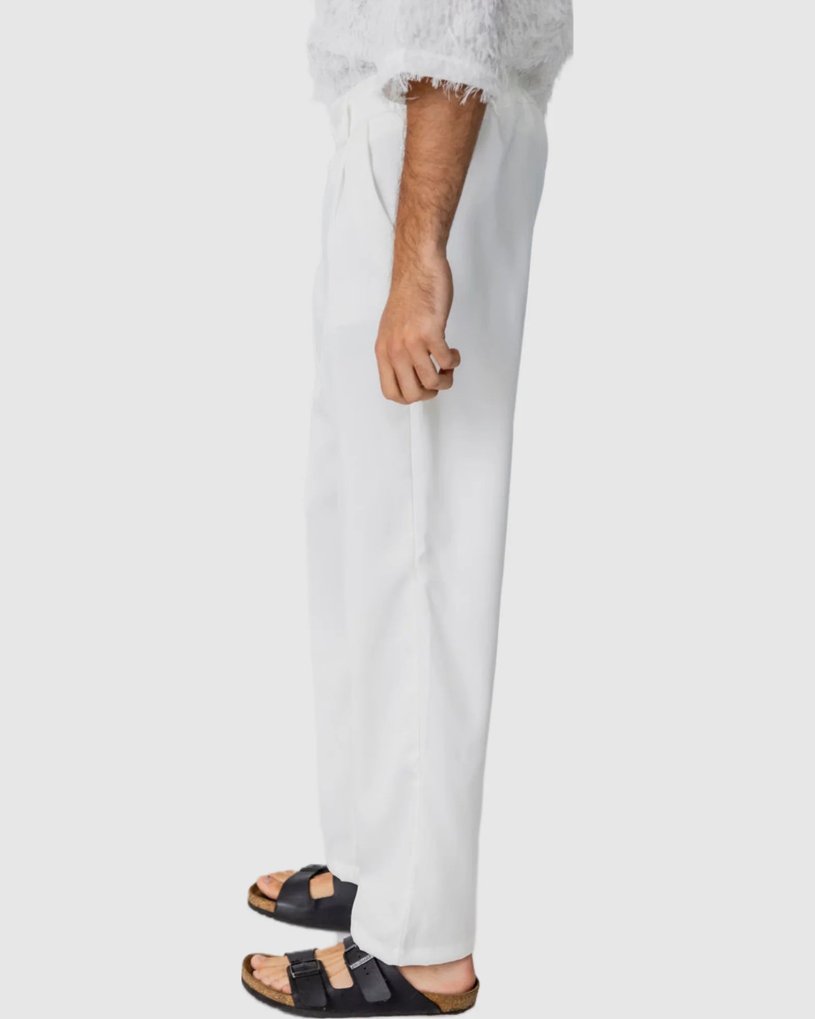 Justin Cassin Liberty Loose Tie Pants in White Color 3