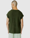 Justin Cassin Mateo Pocket Knitted Vest in Green Color 4