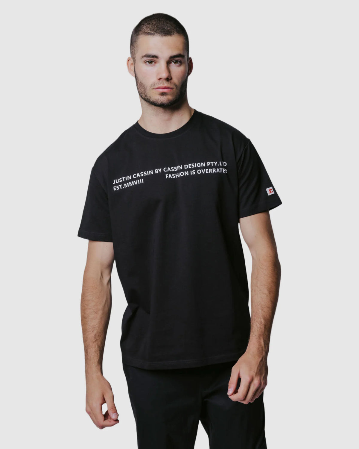 Justin Cassin Overated T-Shirt in Black Color