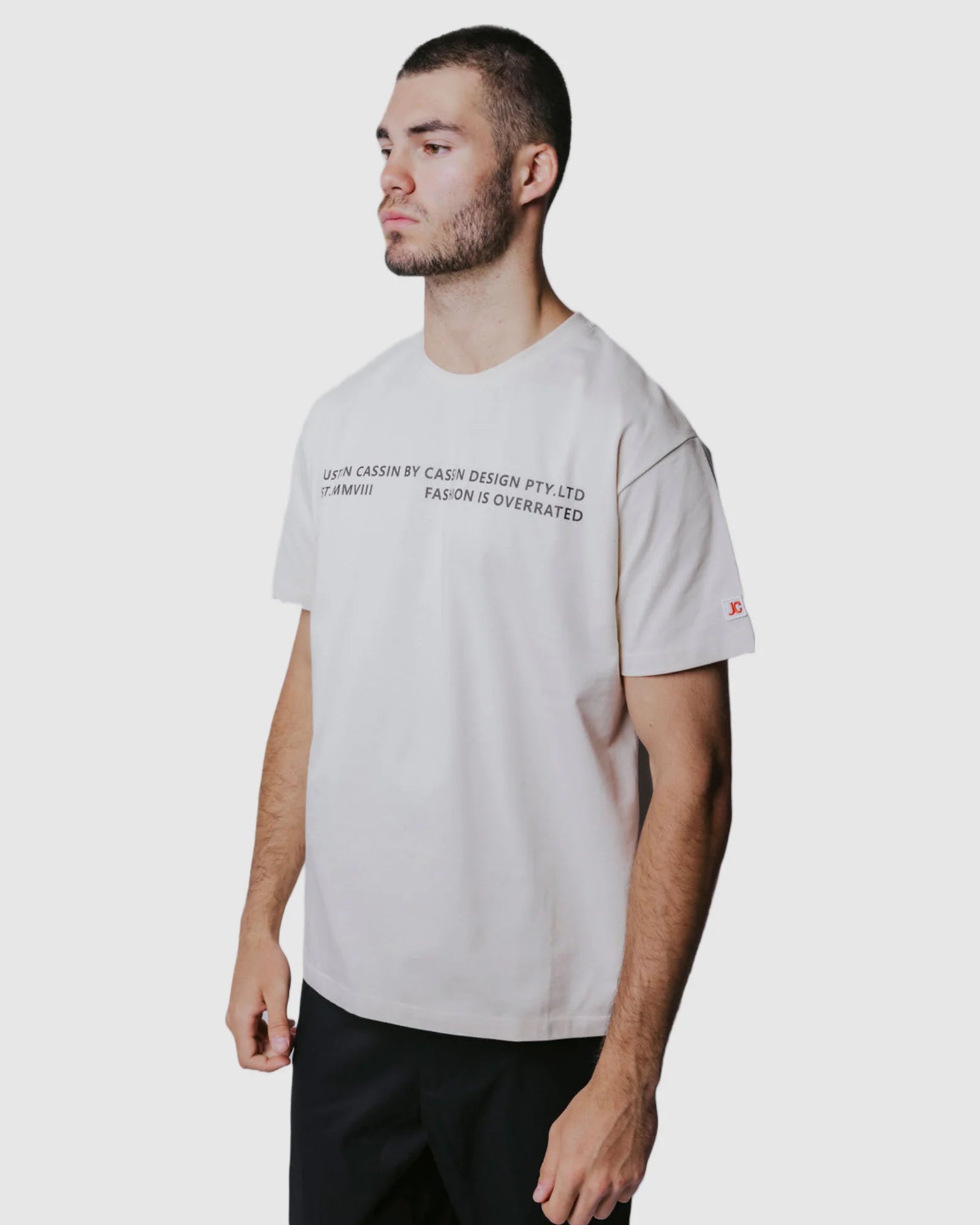 Justin Cassin Overated T-Shirt in Natural Color 5