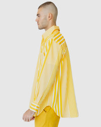 Justin Cassin Pedro Striped Casual Shirt in Yellow Color 3