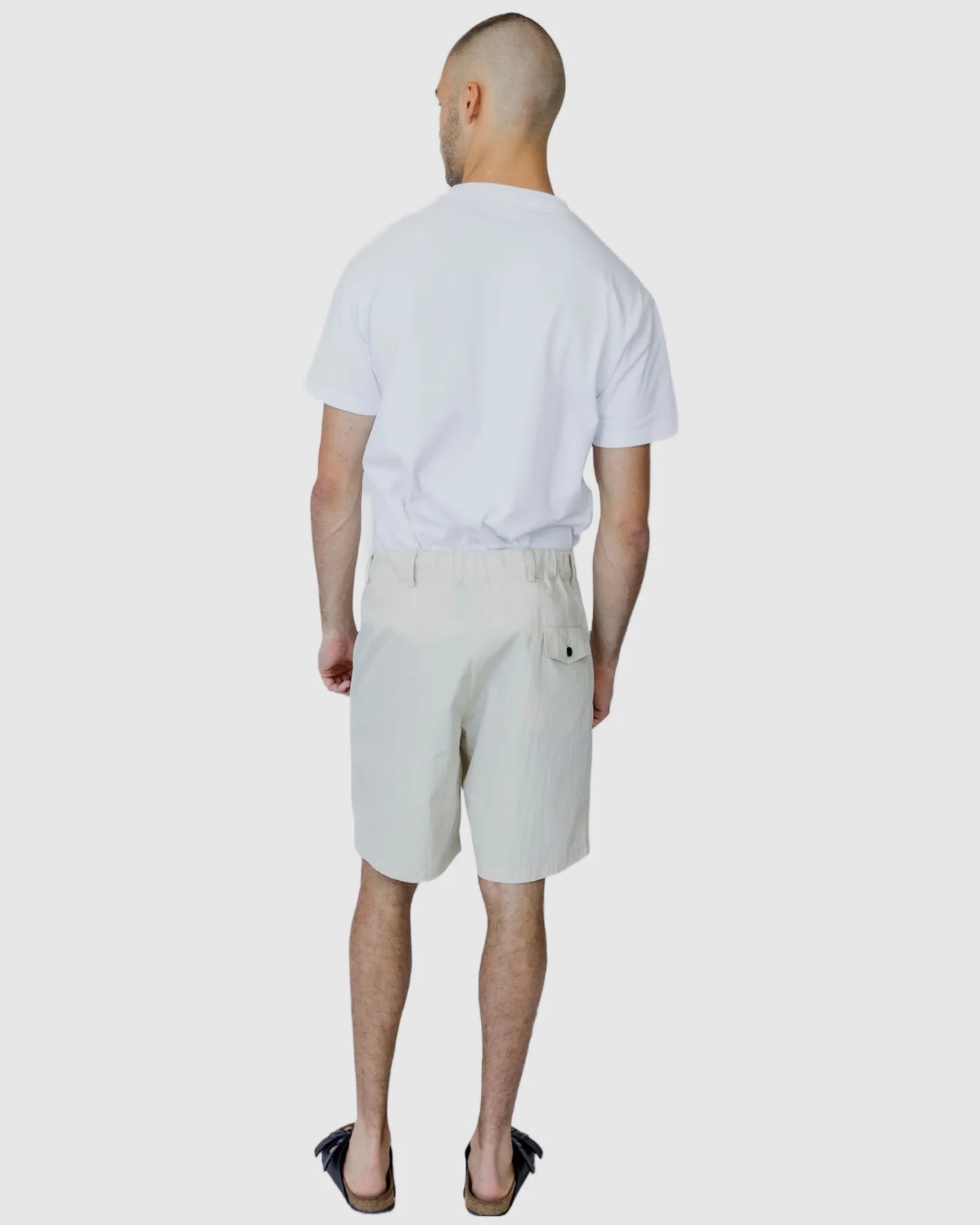 Justin Cassin Randall Casual Shorts In Cream Color 4