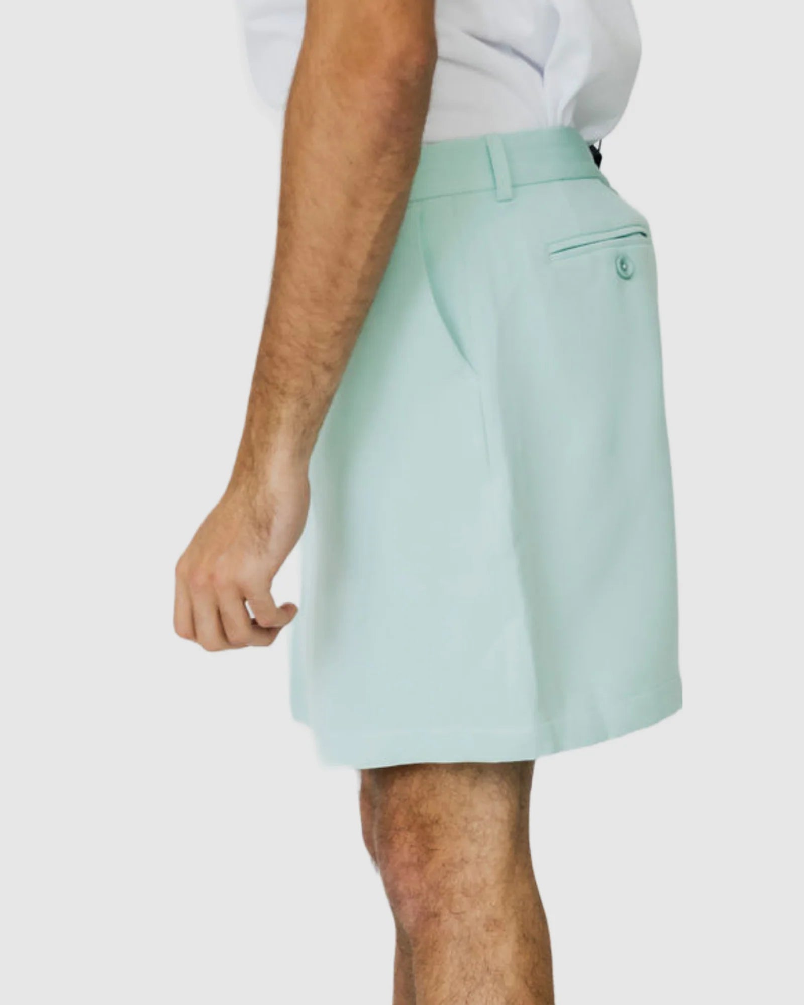 Justin Cassin Theo Loose Cropped Shorts In Mint Color 3