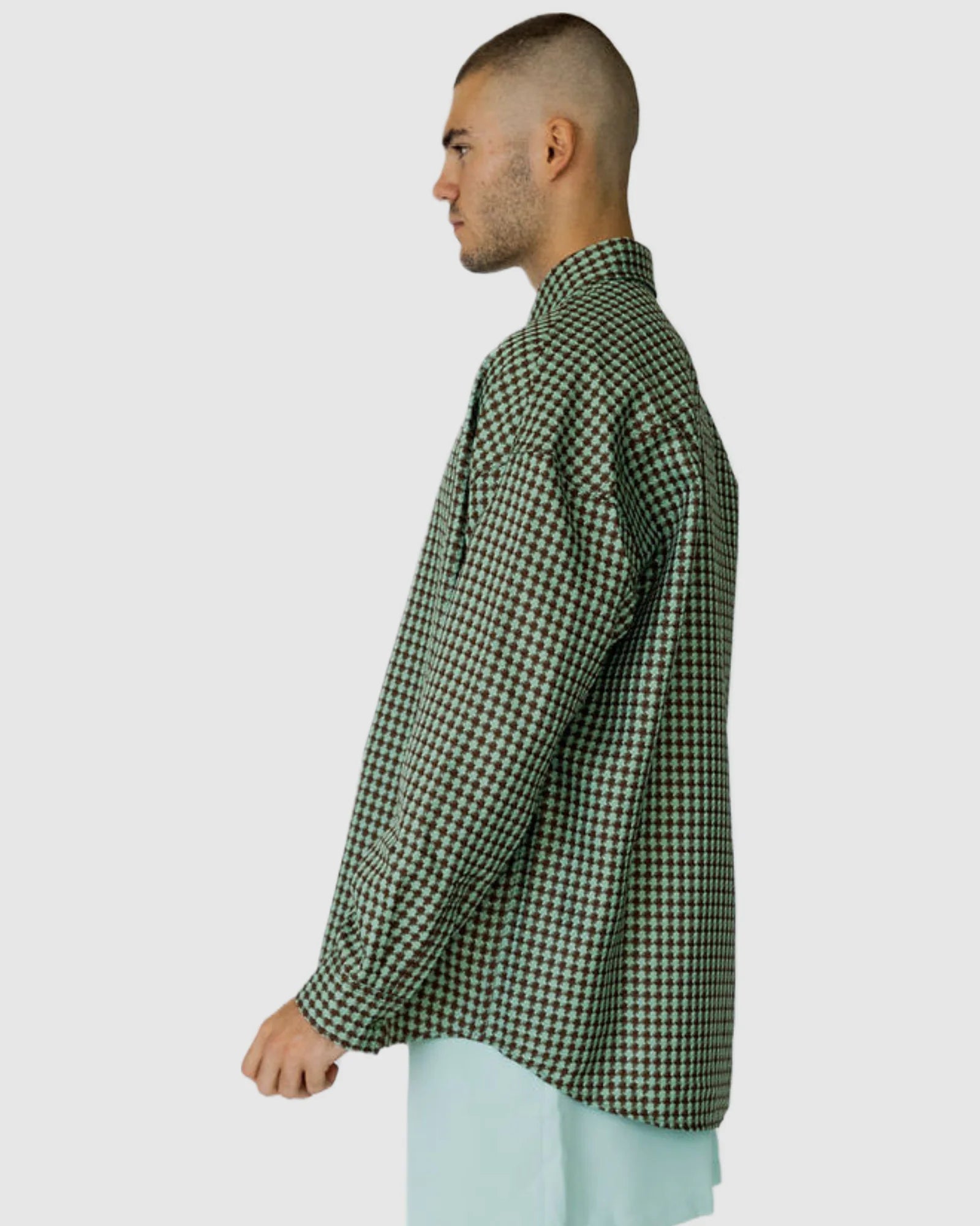 Justin Cassin Tucker Woven Shirt in Mint Color 3