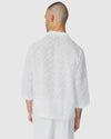 Justin Cassin Vanity Sheer Stripe Shirt in White Color 4
