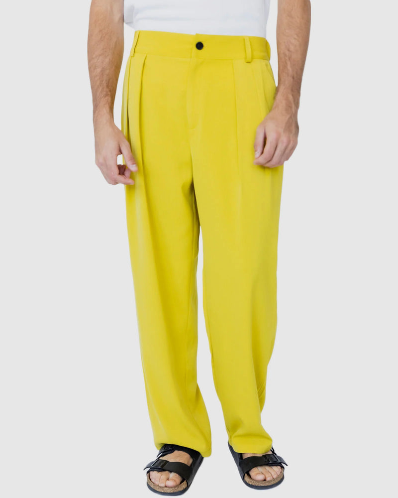 Justin Cassin Wesley Loose Leg Pants in Yellow Color 