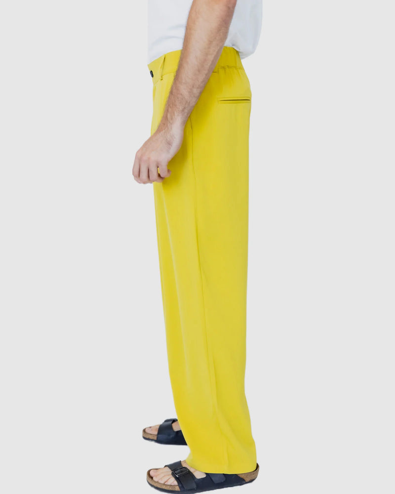 Justin Cassin Wesley Loose Leg Pants in Yellow Color