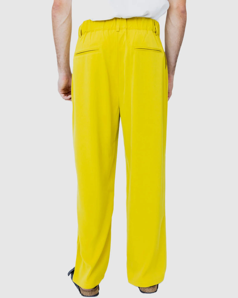 Justin Cassin Wesley Loose Leg Pants in Yellow Color  4