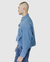Justin Cassin Yannick Cropped Jacket in Blue Color 3