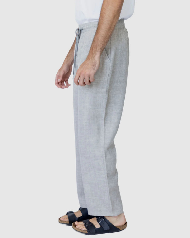 Justin Cassin Zachary Loose Tie Pants in Grey Color 3