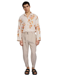 Justin Cassin Dempsey Belted Joggers in Grey Color 2