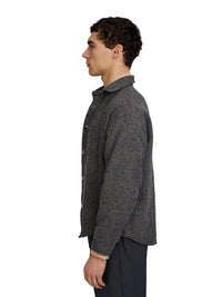 Justin Cassin Frontline Stripped Thick Shirt in Dark Grey Color 4