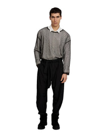 Justin Cassin Homage Belted Tie Joggers in Black Color 2