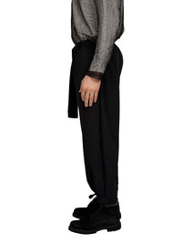 Justin Cassin Homage Belted Tie Joggers in Black Color 3