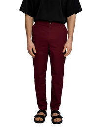 Justin Cassin Louis Slim Pants in Red Color