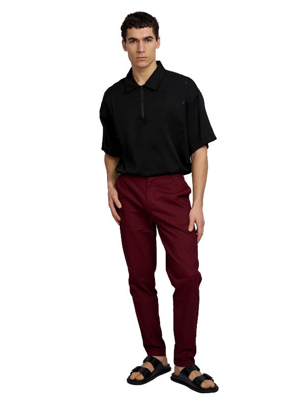Justin Cassin Louis Slim Pants in Red Color 2