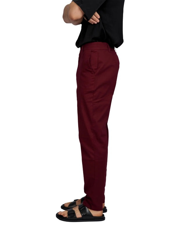 Justin Cassin Louis Slim Pants in Red Color 3