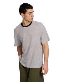 Justin Cassin Silas Knitted T-Shirt in Grey Color 3