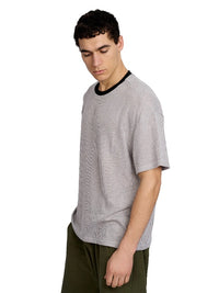 Justin Cassin Silas Knitted T-Shirt in Grey Color 5