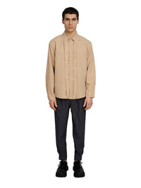 Justin Cassin Spencer Tie Up Shirt in Khaki Color 3