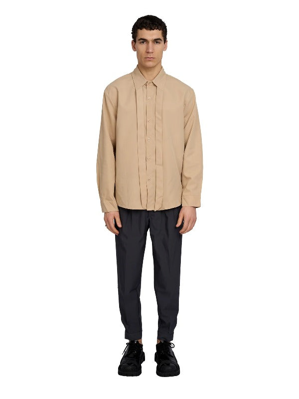 Justin Cassin Spencer Tie Up Shirt in Khaki Color 3