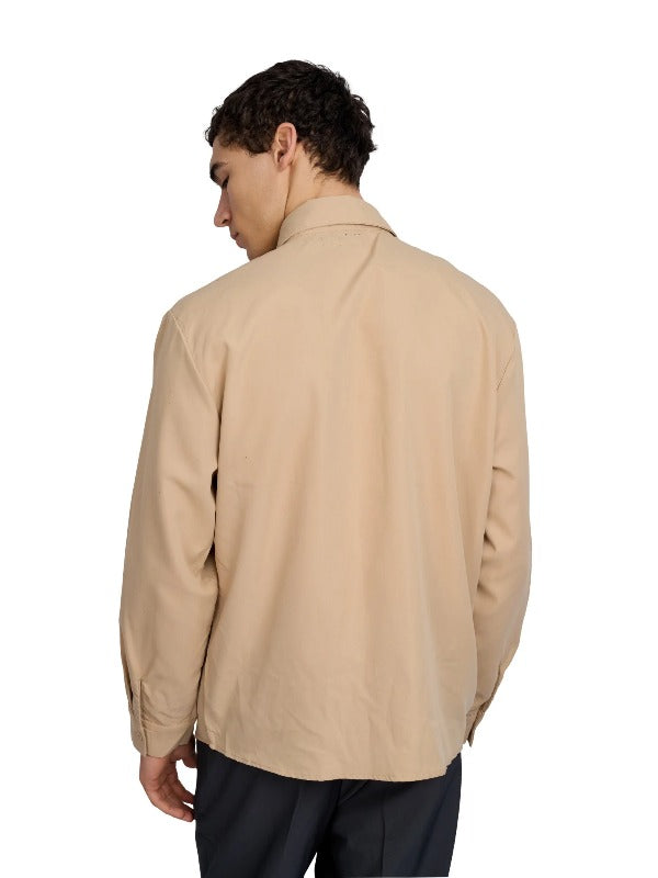Justin Cassin Spencer Tie Up Shirt in Khaki Color 4