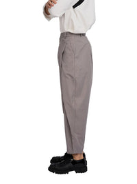 Justin Cassin Tian Cross Pleated Pants in Grey Color 3