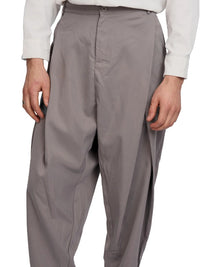 Justin Cassin Tian Cross Pleated Pants in Grey Color 5